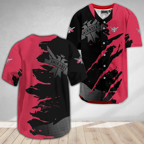 Buildercar - Smirnoff Vodka Metal Crack Pattern Baseball Jersey