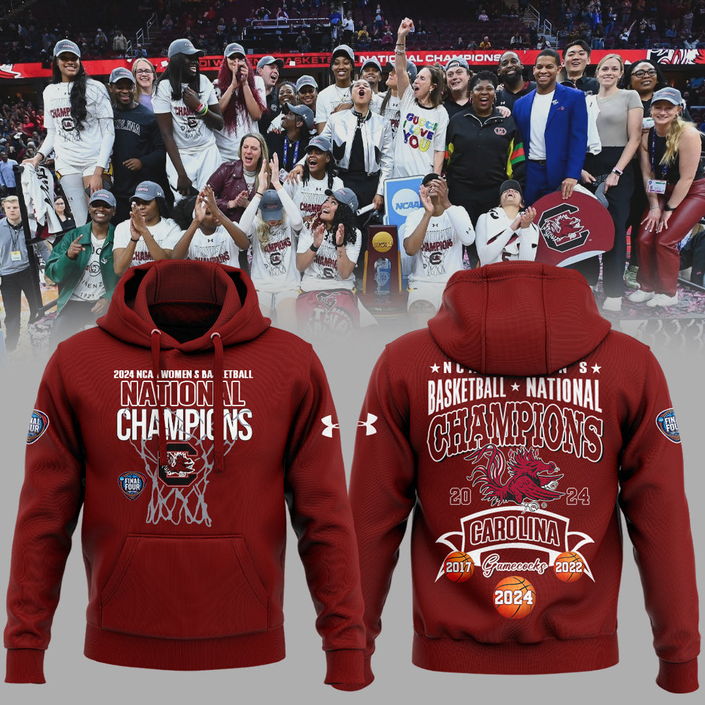 Buildercar - South Carolina Gamecocks 2024 Women National Basketball Championship  NCAA Hoodie Tracksuit