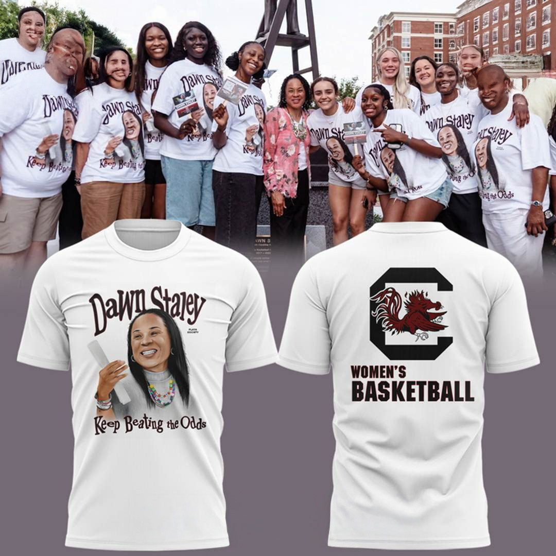 Buildercar - South Carolina Gamecocks Dawn Staley Keep Beating the Odds White Shirt