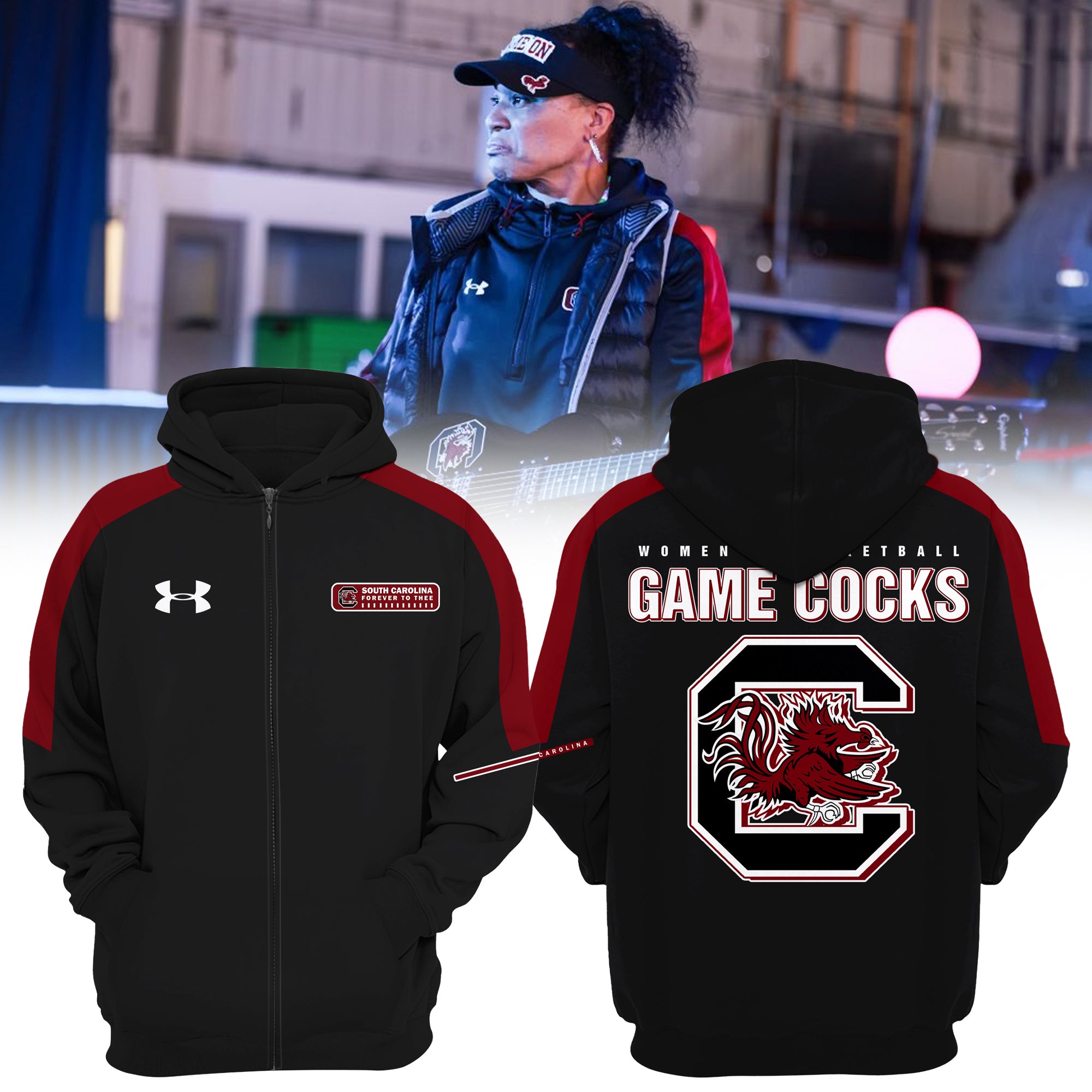 Buildercar - South Carolina Gamecocks Forever To Thee NCAA Hoodie Tracksuit
