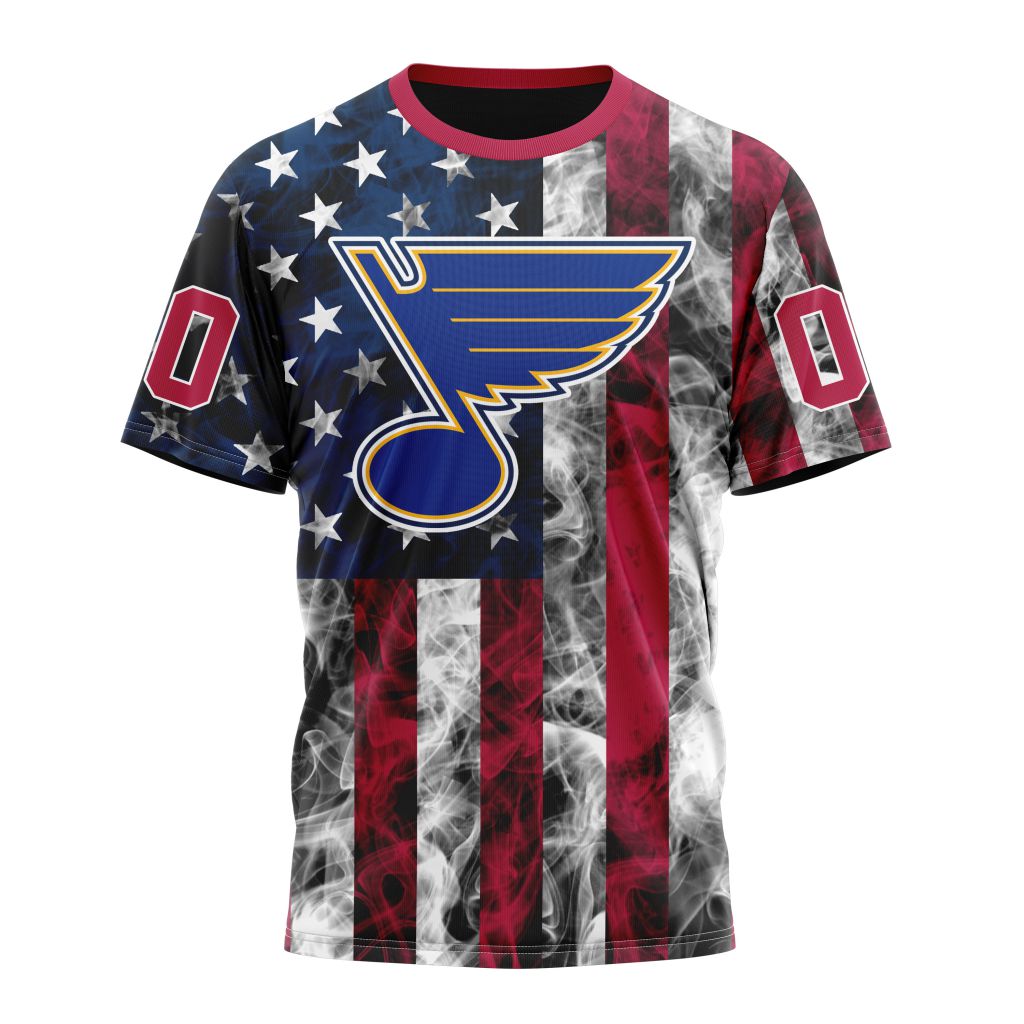 Buildercar - St. Louis Blues For Independence Day The Fourth Of July 01 Personalized Name And Number T-Shirt