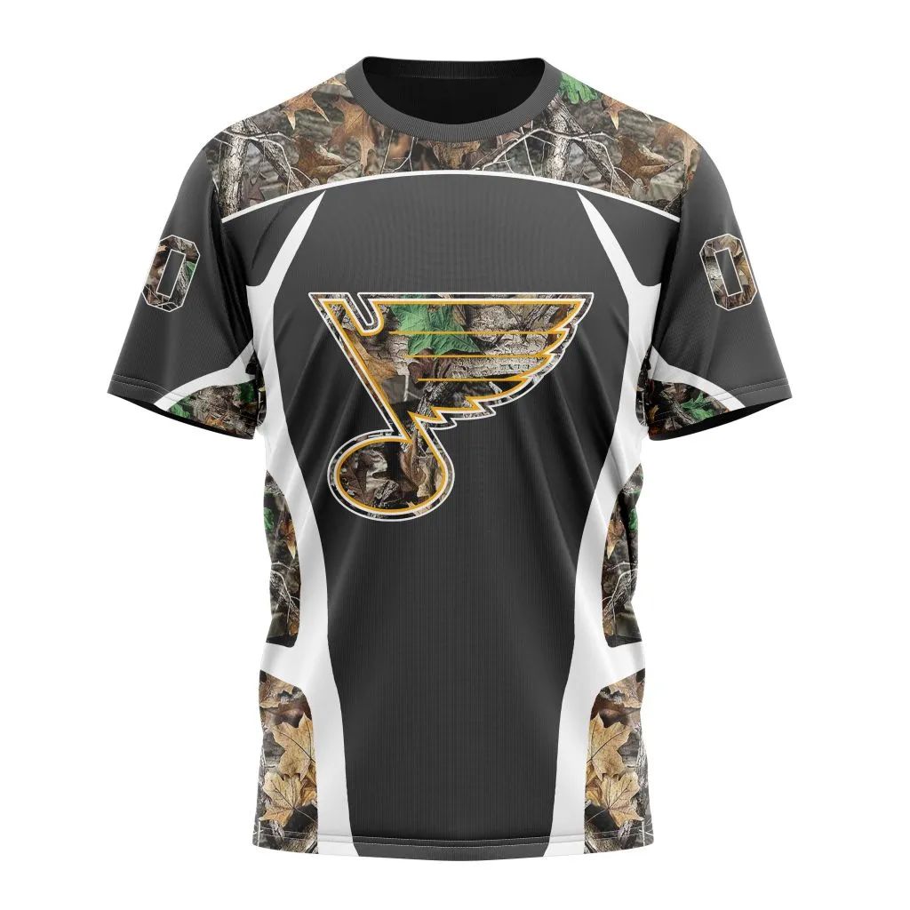 Buildercar - St. Louis Blues Special Camo Hunting Design Personalized Name And Number T-Shirt