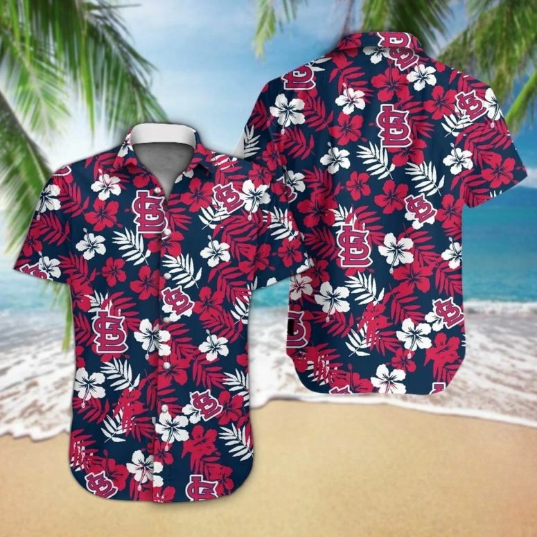 Buildercar - St. Louis Cardinals Tropical Floral Hawaiian Shirt