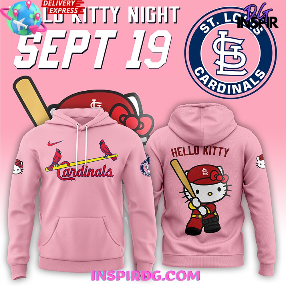 Buildercar - St. Louis Cardinals x Hello Kitty Night 2025 Sweatshirt Hoodie