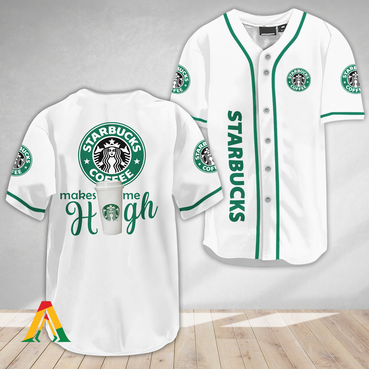 Buildercar - Starbucks Make Me High Baseball Jersey