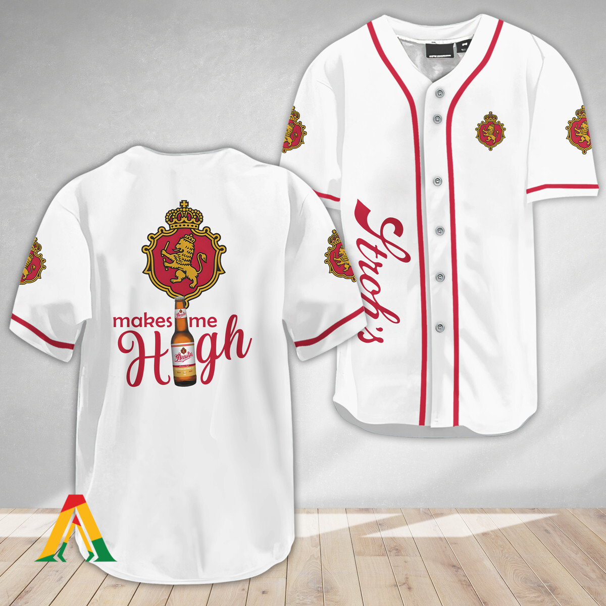 Buildercar - Stroh's Brewery Make Me High Baseball Jersey