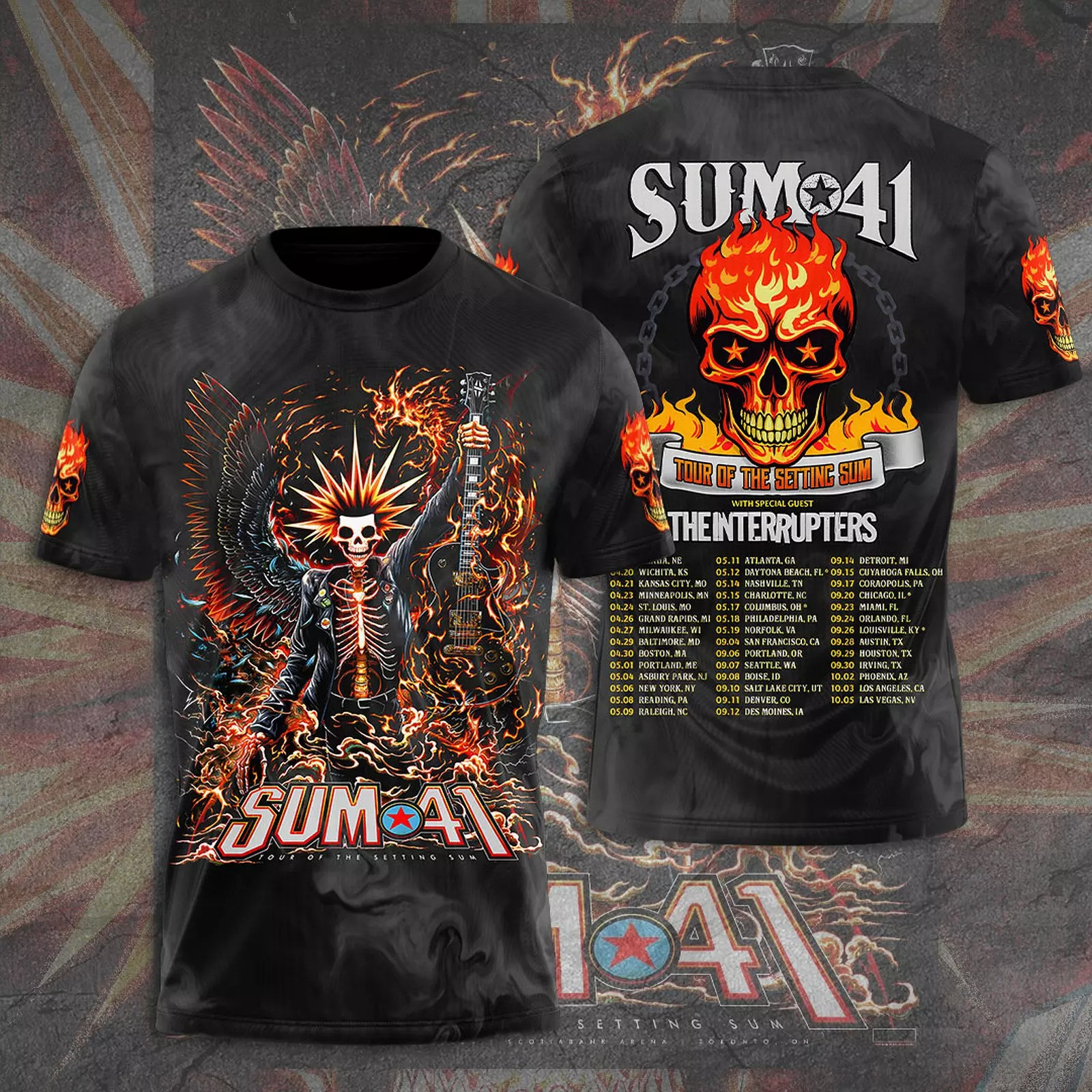 Buildercar - Sum 41 Merch Tour Of The Setting Sum The Final Tour T-Shirt Best Gift Ideas