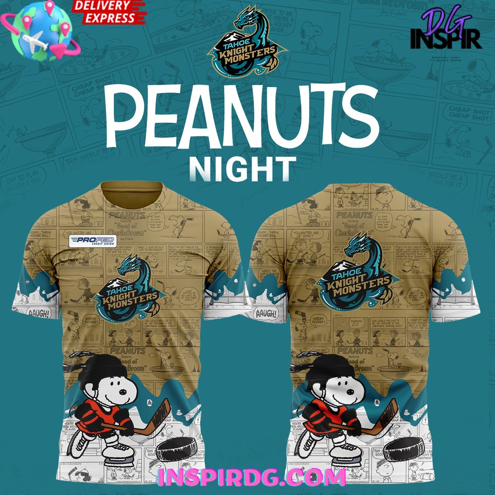 Buildercar - Tahoe Knight Monsters 75th Anniversary of Peanuts NHL T-shirt