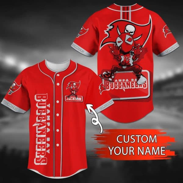 Buildercar - Tampa Bay Buccaneers Personalized Baseball Jersey