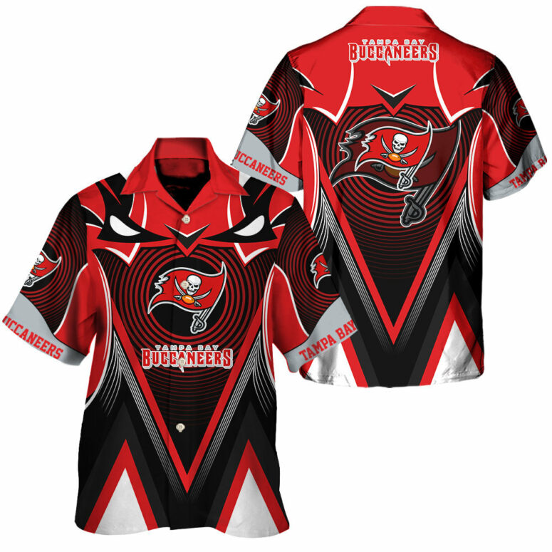 Buildercar - Tampa Bay Buccaneers Pirate's Cove Hawaiian Shirt