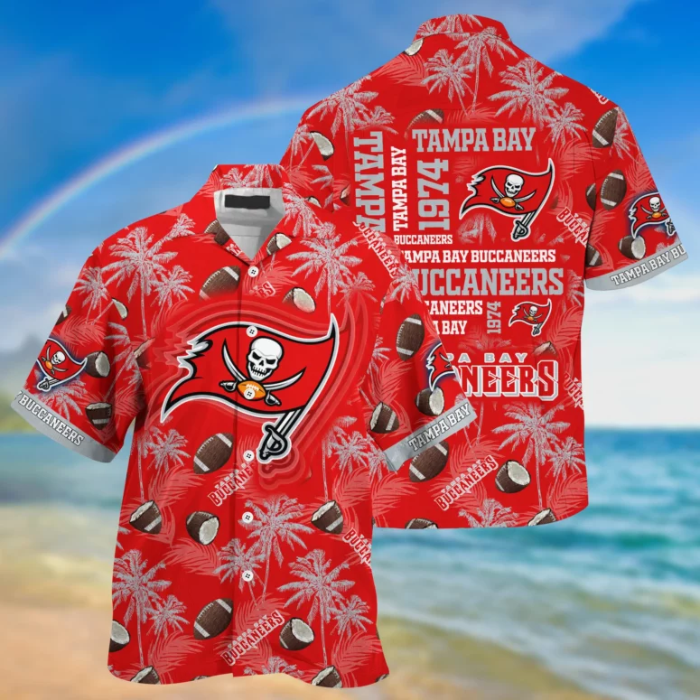 Buildercar - Tampa Bay Buccaneers Seaside Buccaneer Hawaiian Shirt