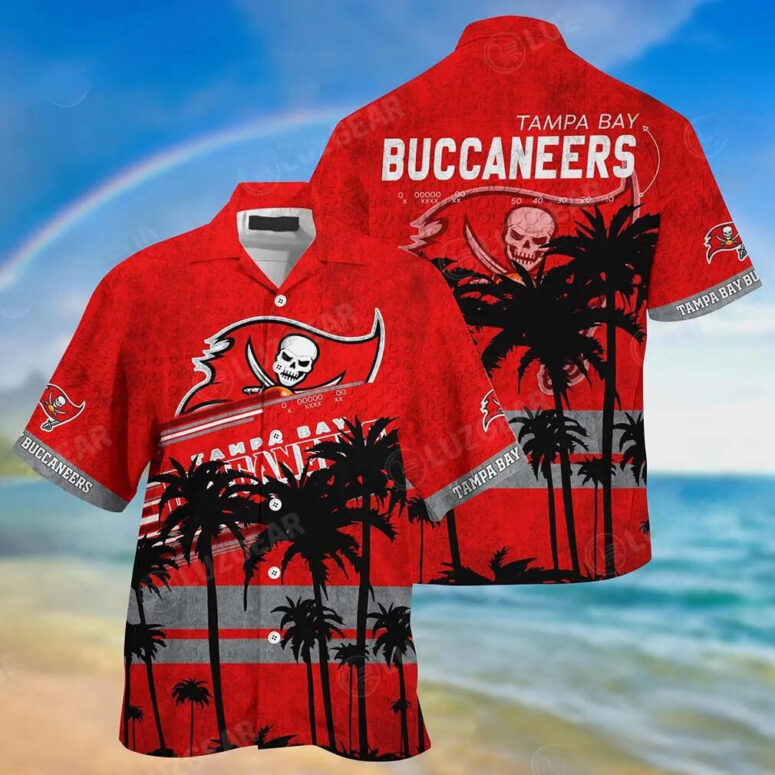Buildercar - Tampa Bay Buccaneers Skull and Viking Hawaiian Shirt