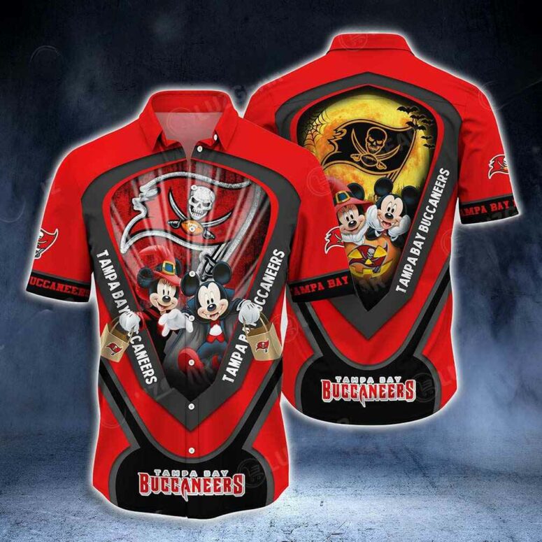 Buildercar - Tampa Bay Buccaneers Sunset Pirate Hawaiian Shirt