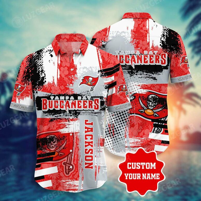 Buildercar - Tampa Bay Buccaneers Tropic Treasure Hawaiian Shirt