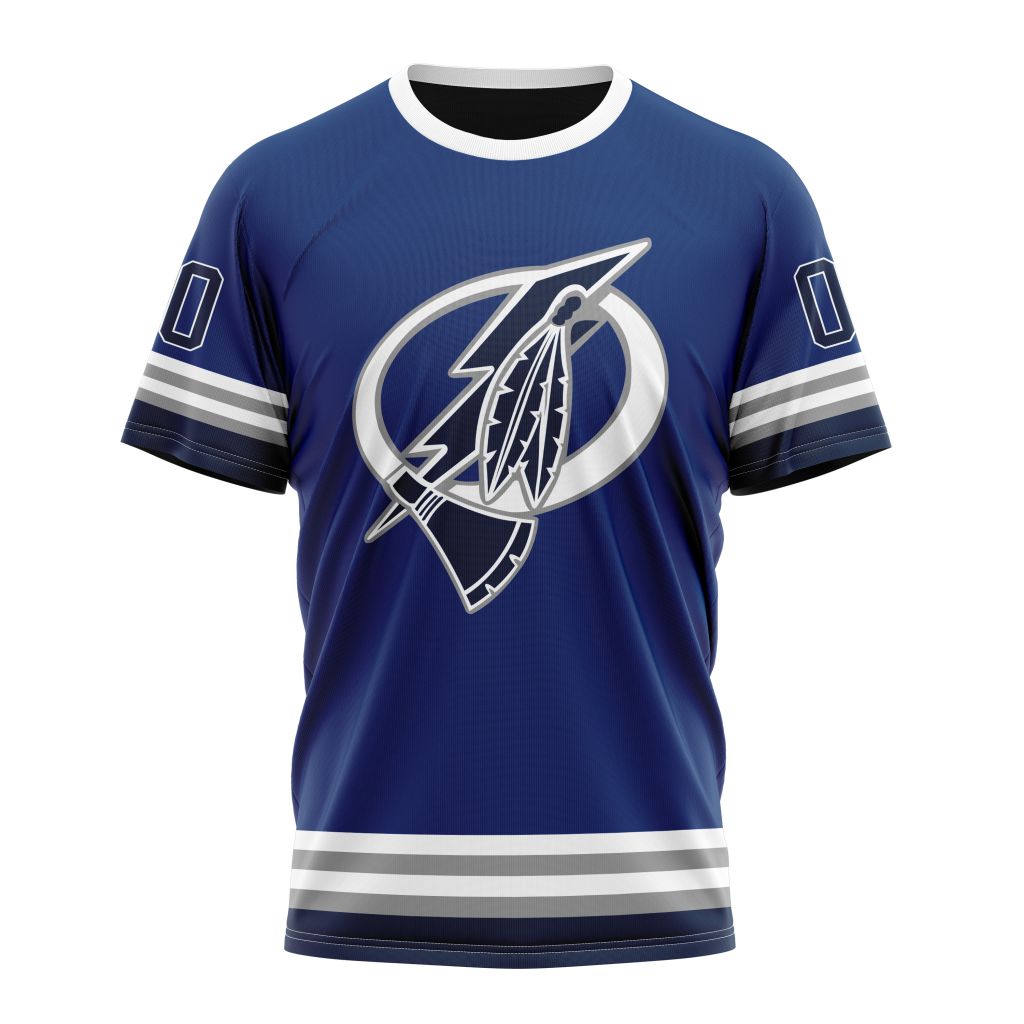 Buildercar - Tampa Bay Lightning Special Indigenous Design Personalized Name And Number T-Shirt