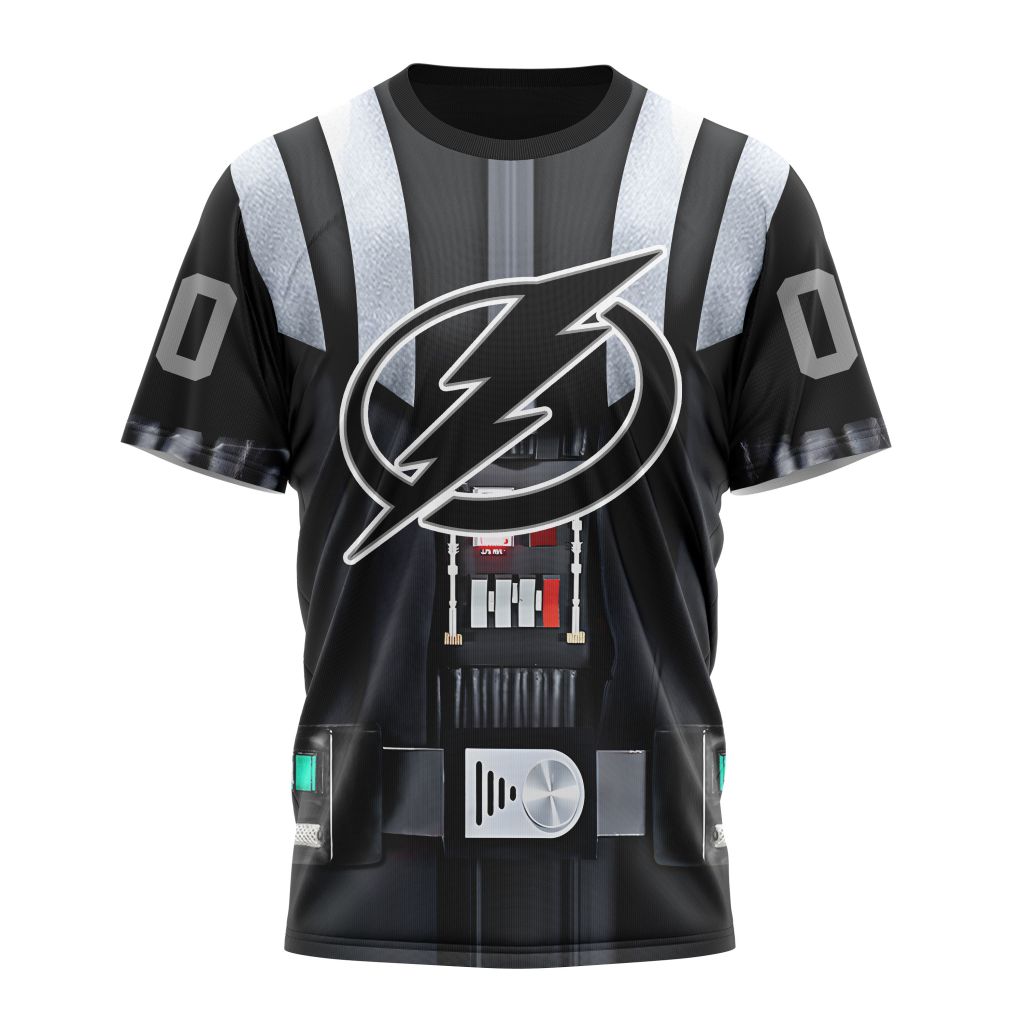 Buildercar - Tampa Bay Lightning Special Star Wars Darth Vader Design 01 Personalized Name And Number T-Shirt