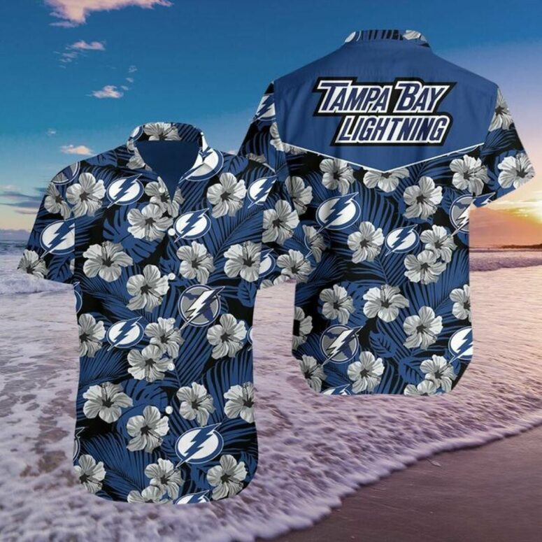 Buildercar - Tampa Bay Lightning Stormy Shores Hawaiian Shirt
