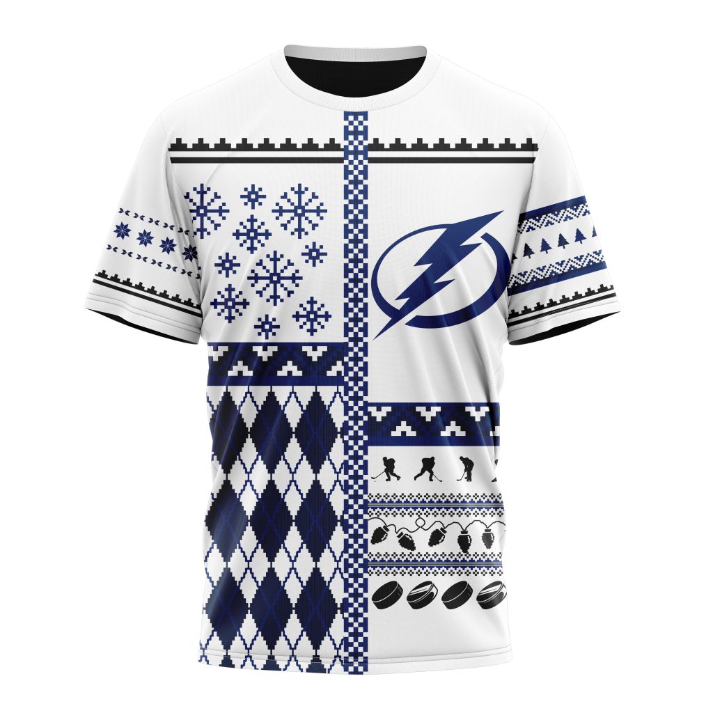 Buildercar - Tampa Bay Lightning Unisex Christmas Is Coming Personalized Name And Number T-Shirt