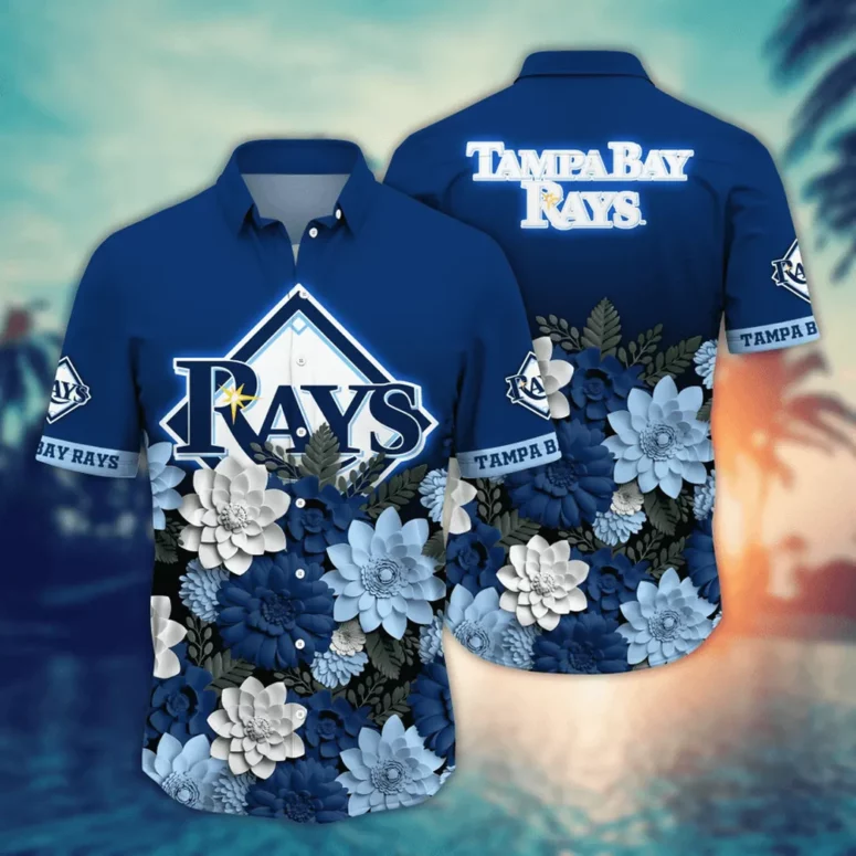 Buildercar - Tampa Bay Rays Blooming Elegance Hawaiian Shirt