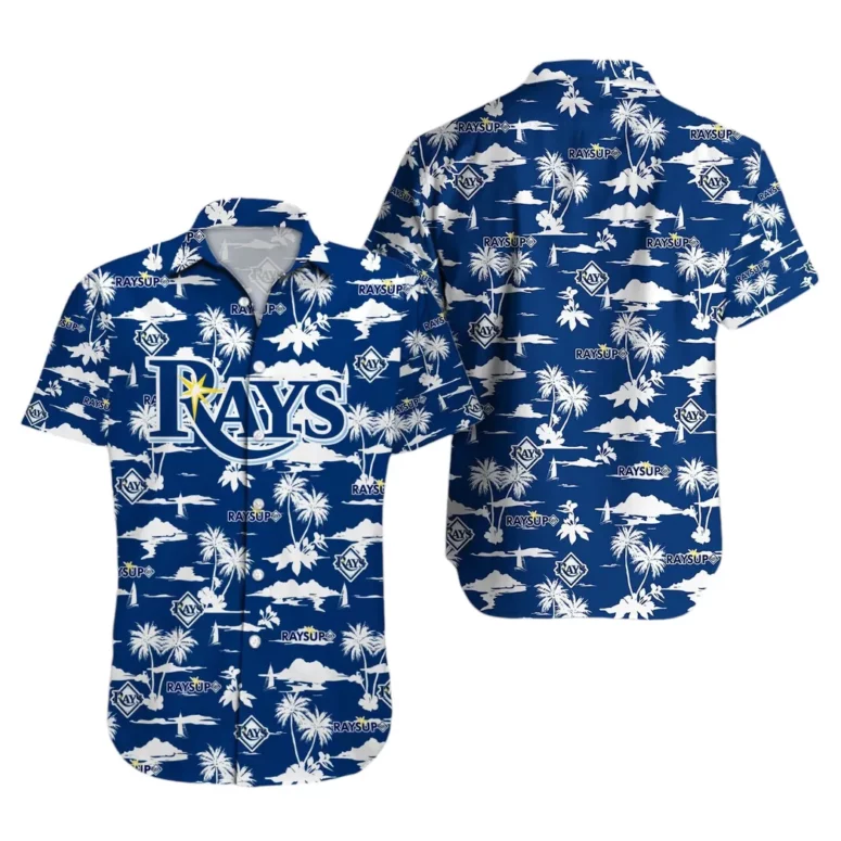 Buildercar - Tampa Bay Rays Blue Palm Paradise Hawaiian Shirt