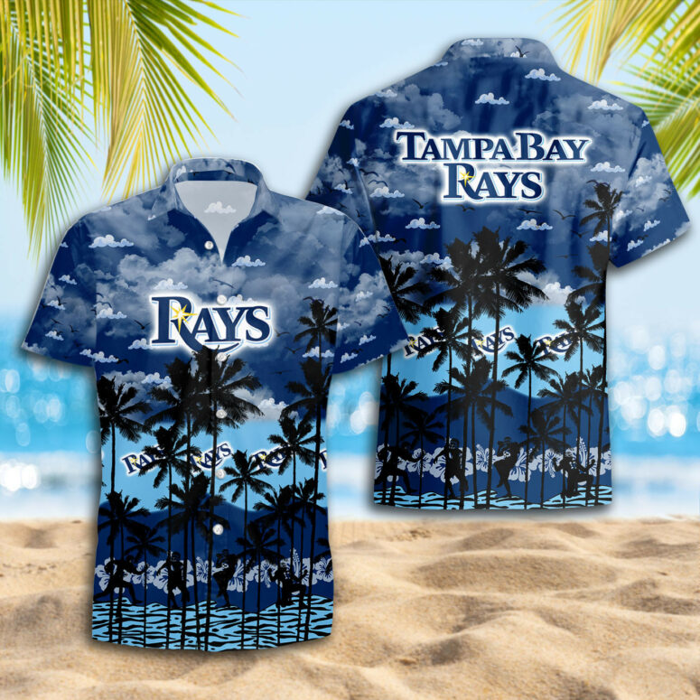 Buildercar - Tampa Bay Rays Coastal Clouds Hawaiian Shirt