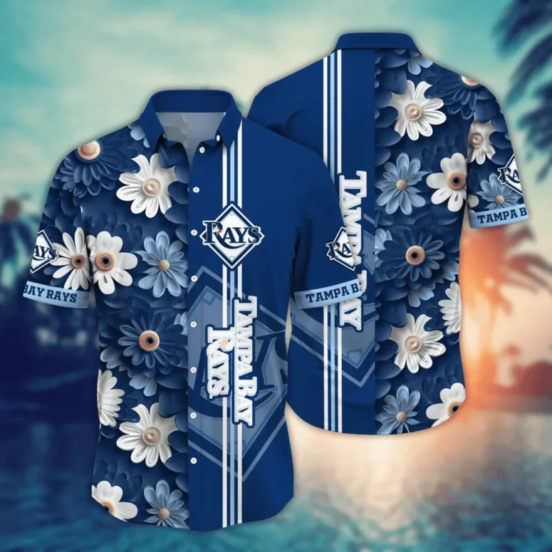 Buildercar - Tampa Bay Rays Daisy Delight Hawaiian Shirt