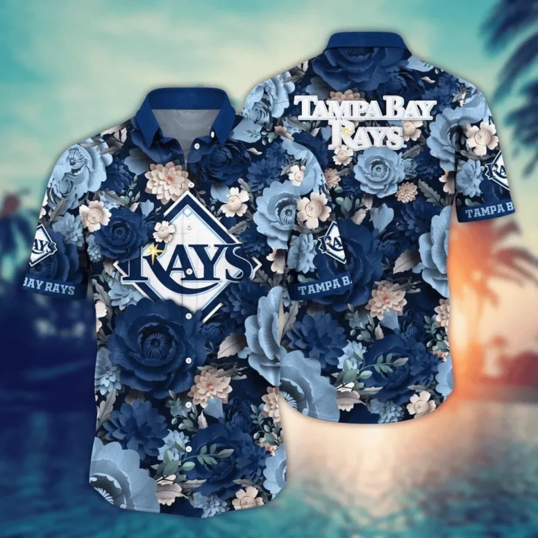 Buildercar - Tampa Bay Rays Floral Frenzy Hawaiian Shirt