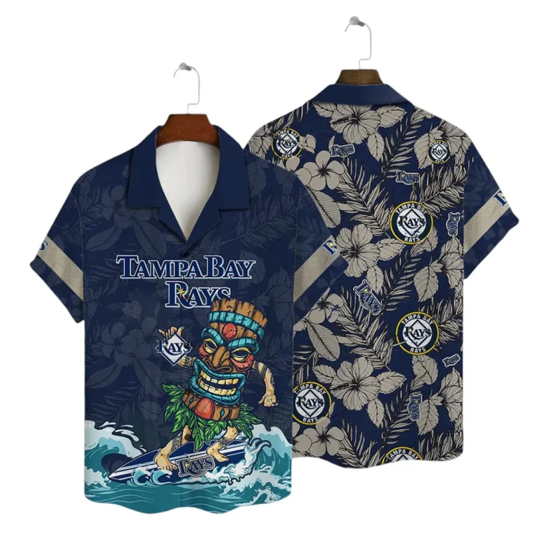 Buildercar - Tampa Bay Rays Surfer Tiki Hawaiian Shirt