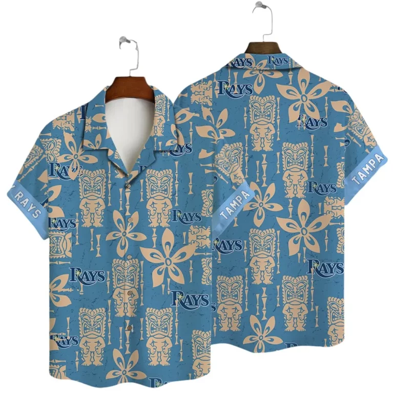 Buildercar - Tampa Bay Rays Tiki Icon Hawaiian Shirt