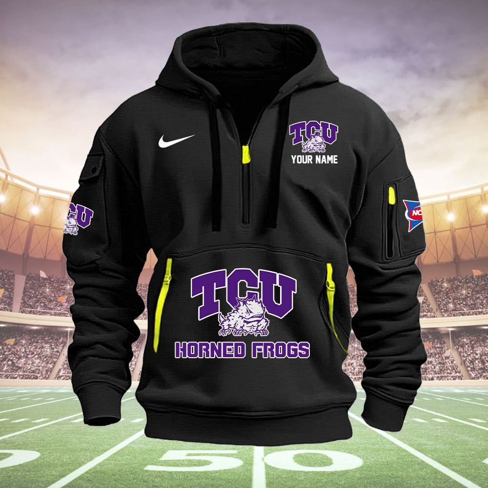 Buildercar - TCU Horned Frogs Quarter Zip Hoodie Style 36