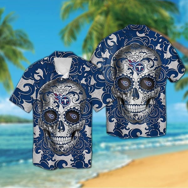 Buildercar - Tennessee Titans Calavera V2 NFL Football Team Hawaiian Shirt