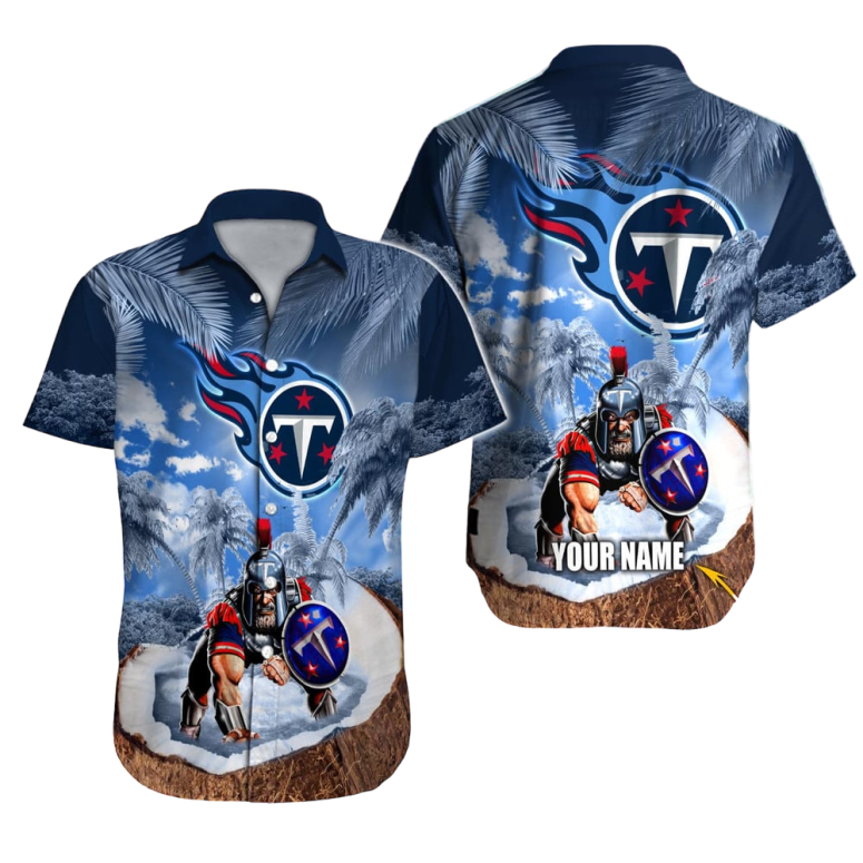 Buildercar - Tennessee Titans Coconut Warrior Personalized Hawaiian Shirt