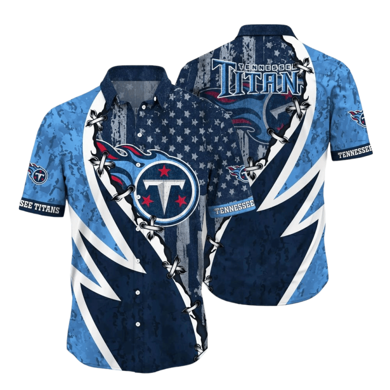 Buildercar - Tennessee Titans Lightning Stars Hawaiian Shirt