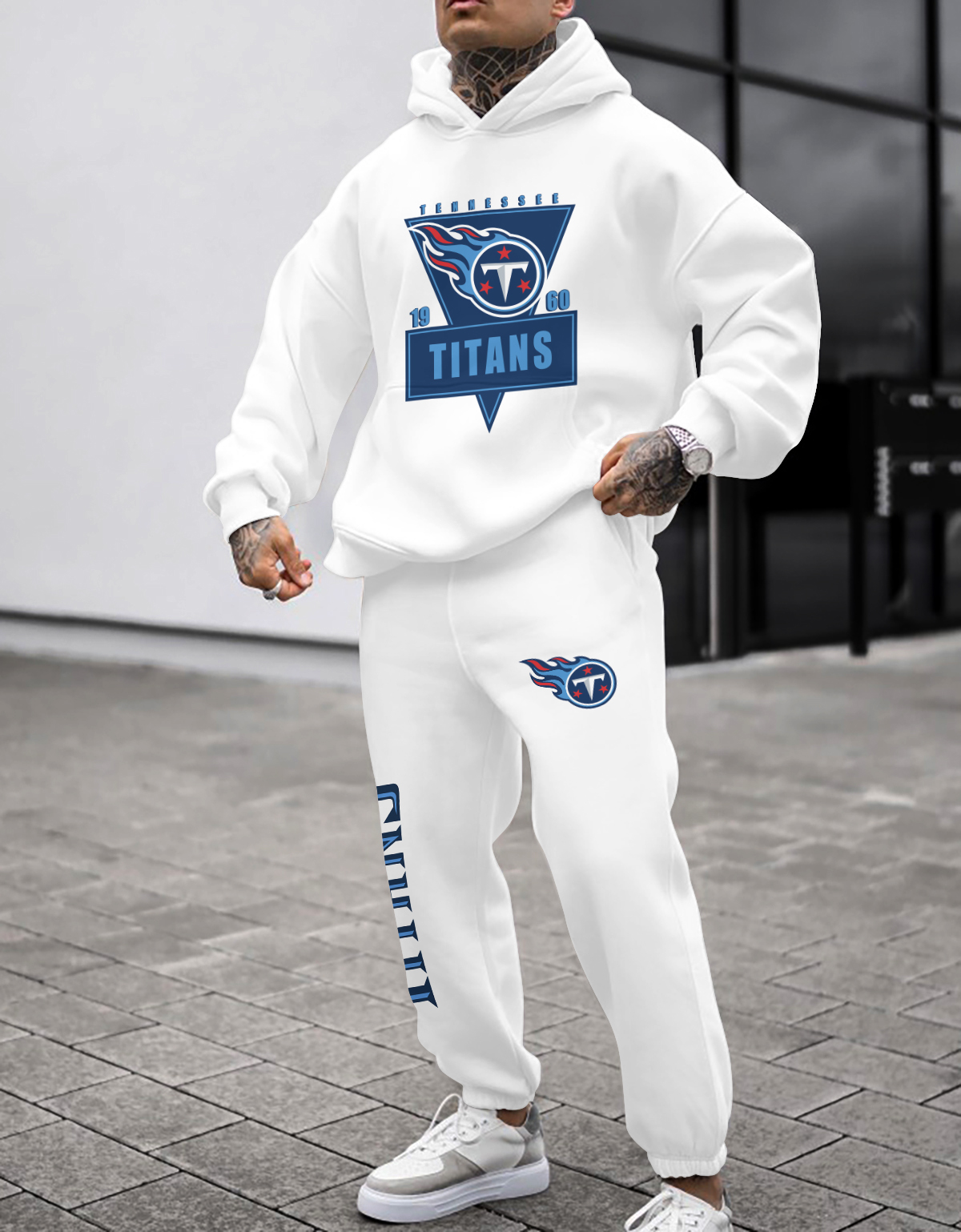 Buildercar - Tennessee Titans NFL Sport Hoodie Tracksuit Style 130