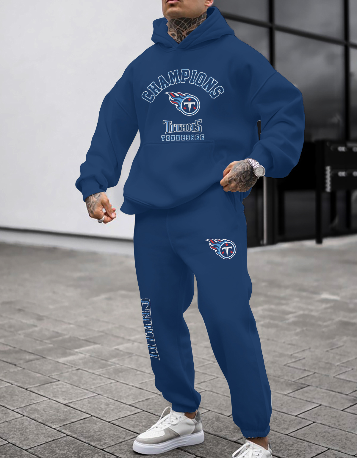 Buildercar - Tennessee Titans NFL Sport Hoodie Tracksuit Style 131