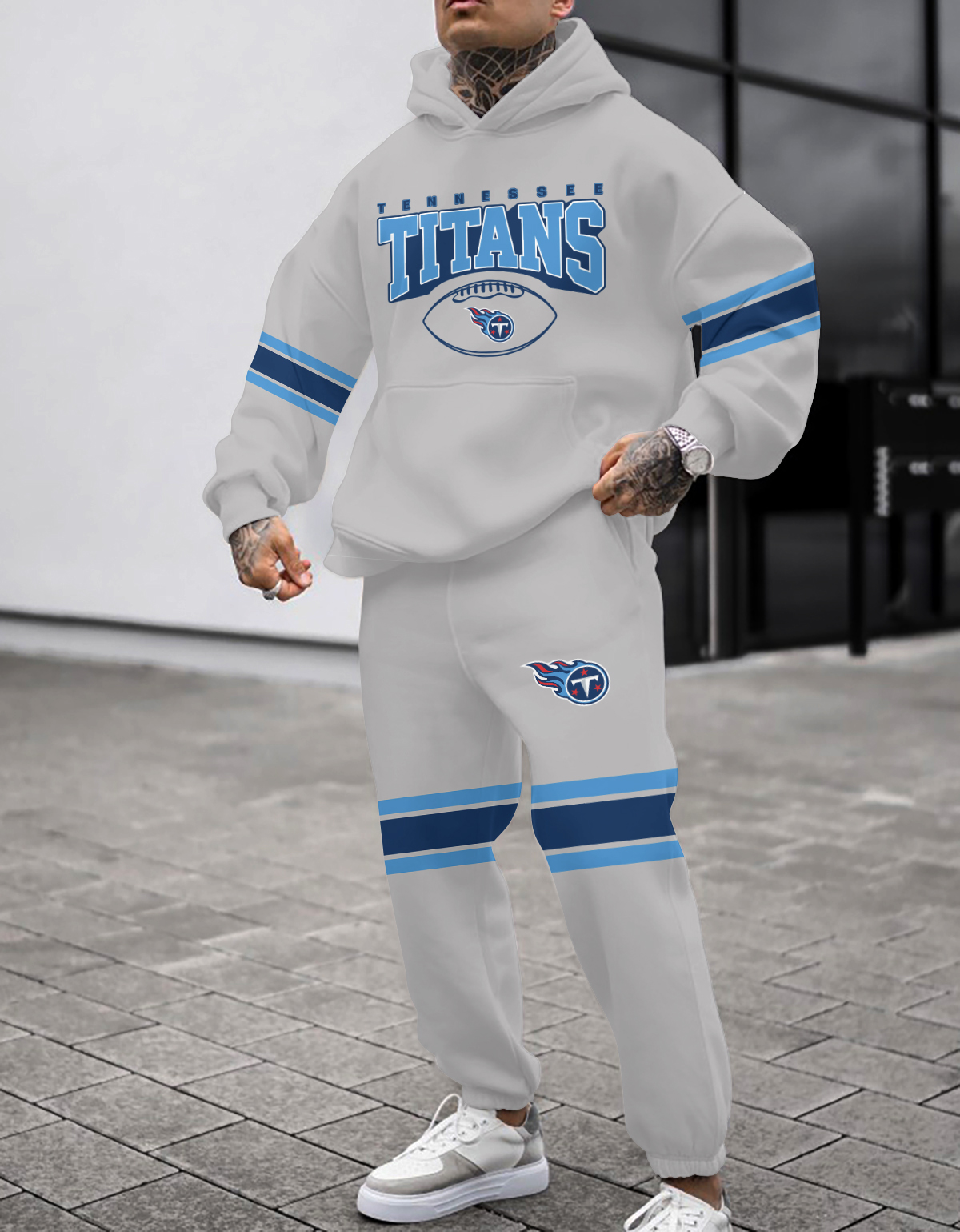 Buildercar - Tennessee Titans NFL Sport Hoodie Tracksuit Style 136