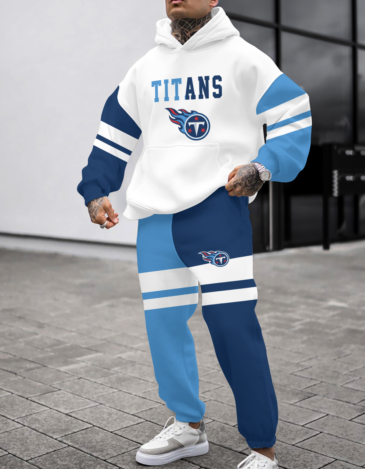 Buildercar - Tennessee Titans NFL Sport Hoodie Tracksuit Style 190