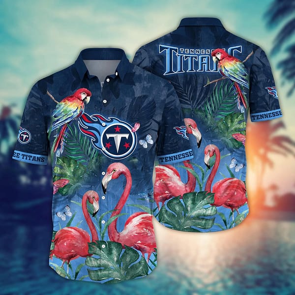 Buildercar - Tennessee Titans Pink Flamingo NFL Football Team Hawaiian Shirt