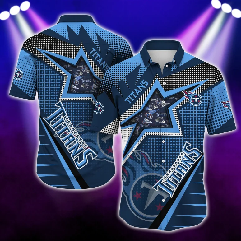 Buildercar - Tennessee Titans Star Power Hawaiian Shirt