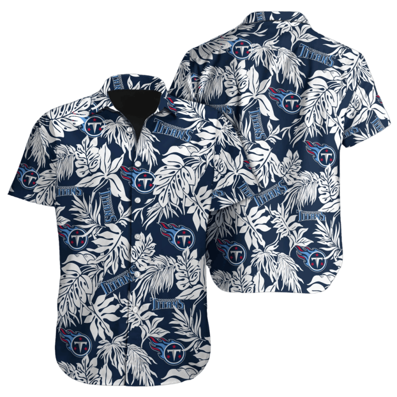 Buildercar - Tennessee Titans Tropical Foliage Hawaiian Shirt