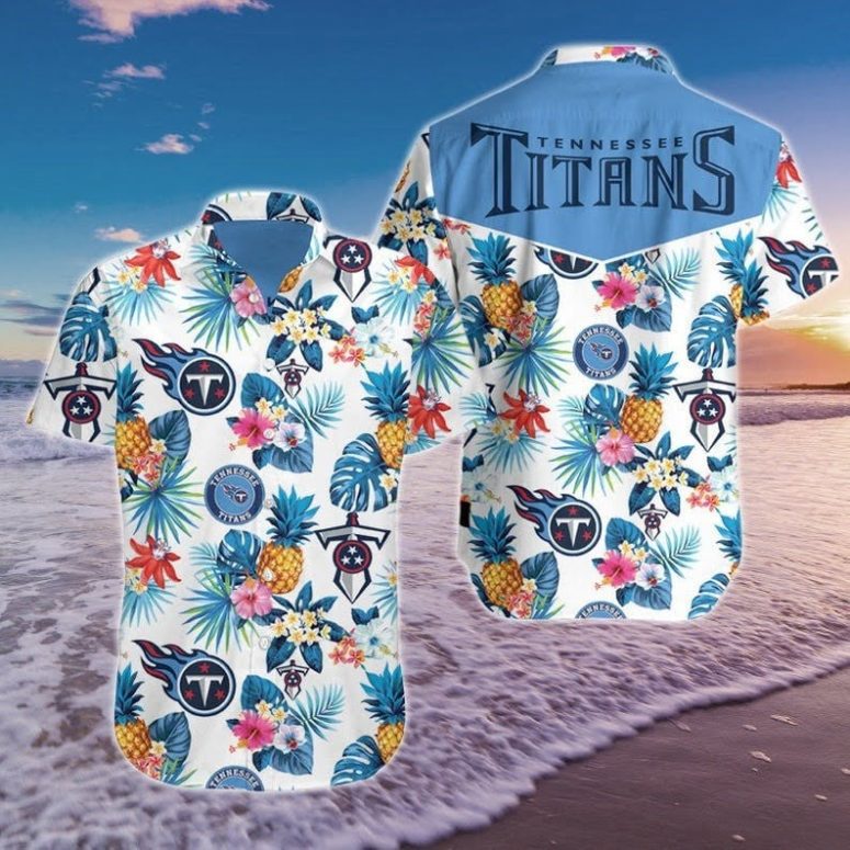 Buildercar - Tennessee Titans Tropical Pineapple Hawaiian Shirt