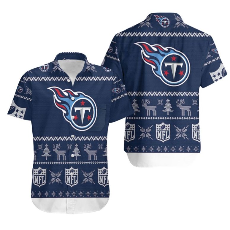 Buildercar - Tennessee Titans Ugly Christmas Hawaiian Shirt