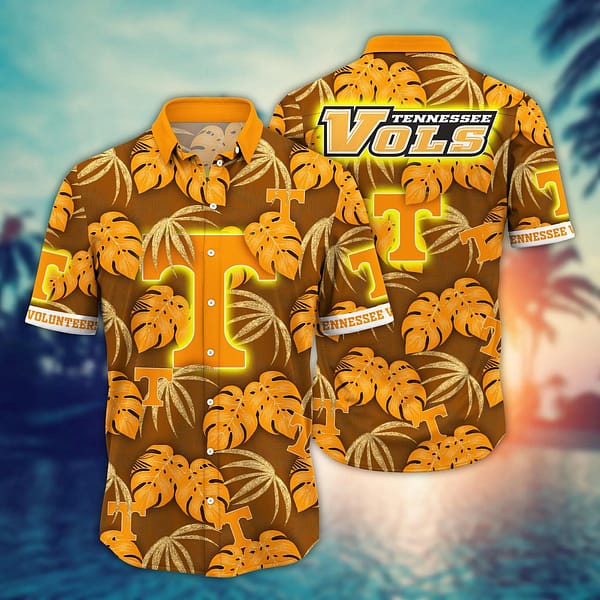 Buildercar - Tennessee Volunteers Aloha Leaf Hawaiian Shirt