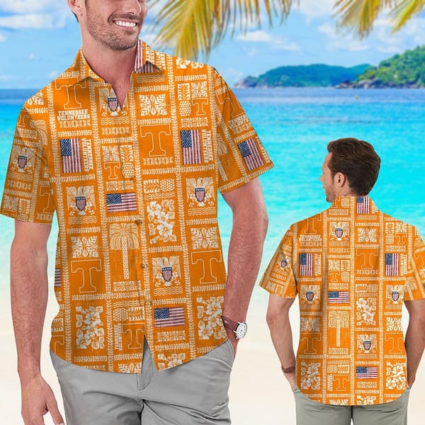 Buildercar - Tennessee Volunteers Checkerboard Pattern Hawaiian Shirt