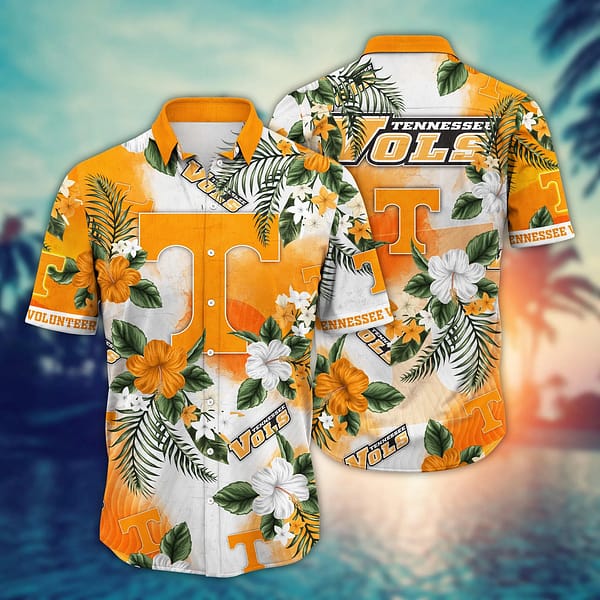 Buildercar - Tennessee Volunteers Floral Hawaiian Shirt