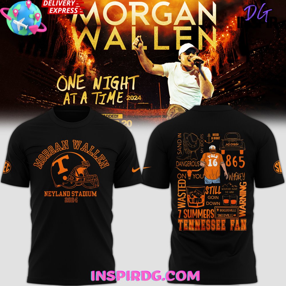 Buildercar - Tennessee x Morgan Wallen Neyland Stadium 2025 Black NHL T-shirt