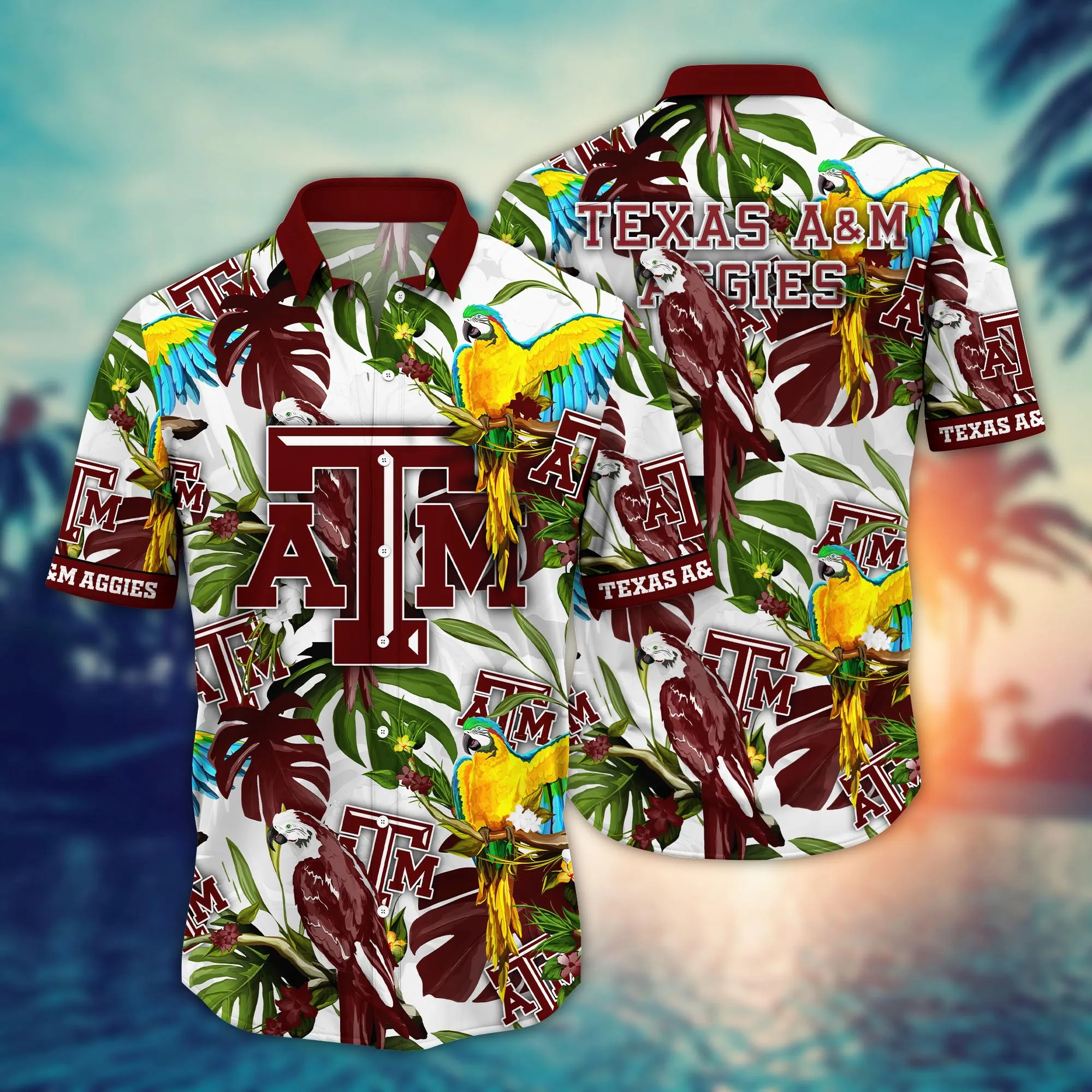 Buildercar - Texas A&M Aggies Tropical Pineapple Hawaiian Shirt