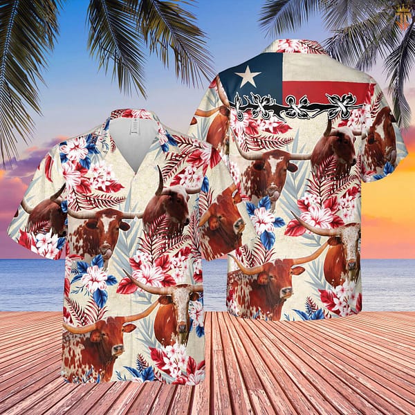 Buildercar - Texas Longhorns Funny Cow Hawaiian Shirt