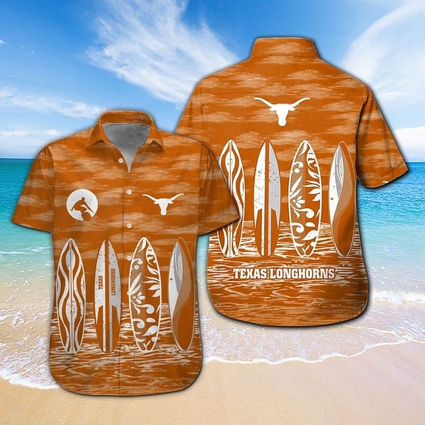 Buildercar - Texas Longhorns Surfboard Hawaiian Shirt