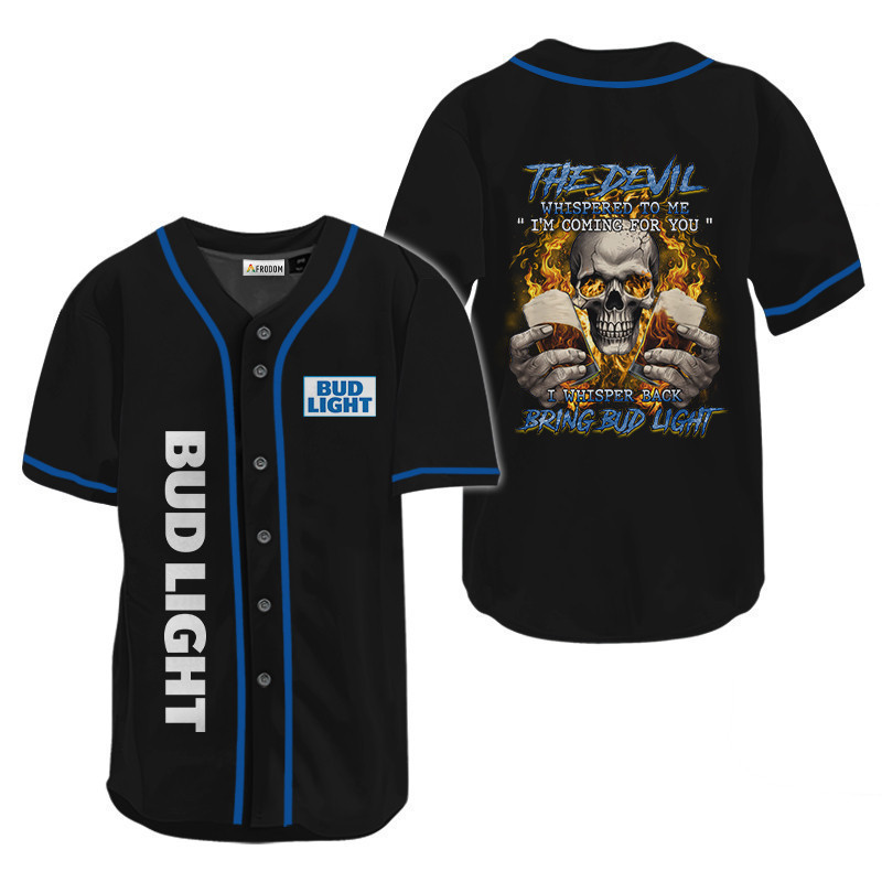 Buildercar - The Devil Whispered To Me Bring Bud Light Baseball Jersey